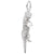 Seaotter Charm In 14K White Gold