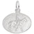 Polo Disc Charm In Sterling Silver