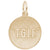 T G I F Charm in Yellow Gold Plated