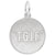 T G I F Charm In 14K White Gold