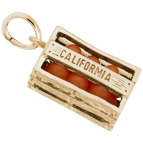 California Oranges Charm In Yellow Gold
