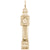 Grandfather Clock Charm in Yellow Gold Plated