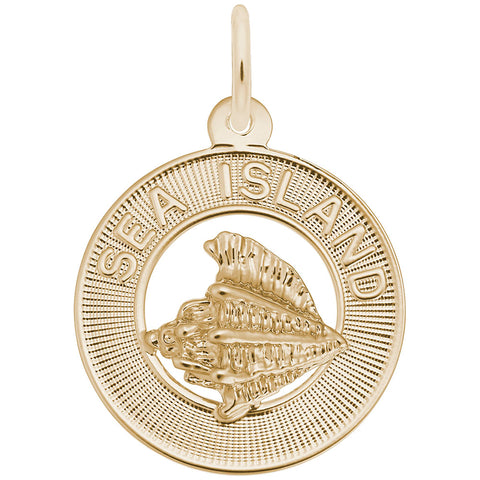 Sea Island Charm in Yellow Gold Plated
