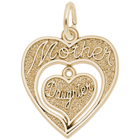 Mother Daughter Charm in Yellow Gold Plated