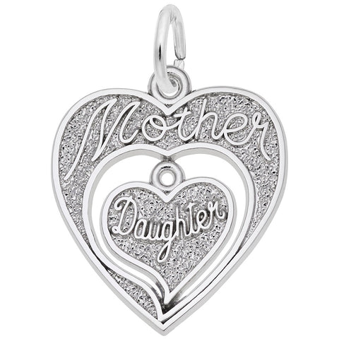 Mother Daughter Charm In Sterling Silver