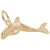 Whale Charm in Yellow Gold Plated