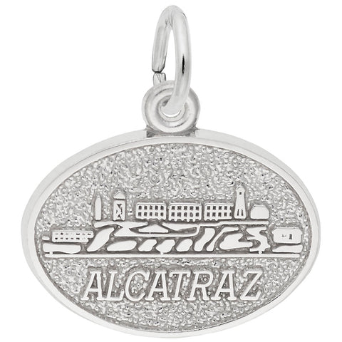 Alcatraz Charm In Sterling Silver