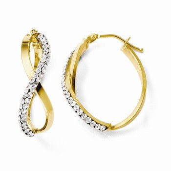 14k Yellow Gold Swarovski Earrings