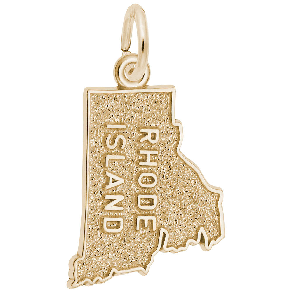 Loveable Yellow Gold Charms | Gold Rhode Island Charm | CharmsToTreasure