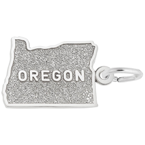 Oregon Charm In Sterling Silver