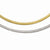 14K Yellow Gold Reversible Adjustable Ustable Omega, 16 inch x 4mm