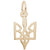 Ukrainian Trident Charm In Yellow Gold