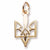 Ukrainian Trident Charm in 10k Yellow Gold hide-image