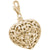 Filigree Heart Charm in Yellow Gold Plated