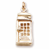 Phone Booth Charm in 10k Yellow Gold