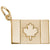 Canadian Flag Charm In Yellow Gold