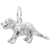 Tasmanian Devil Charm In 14K White Gold