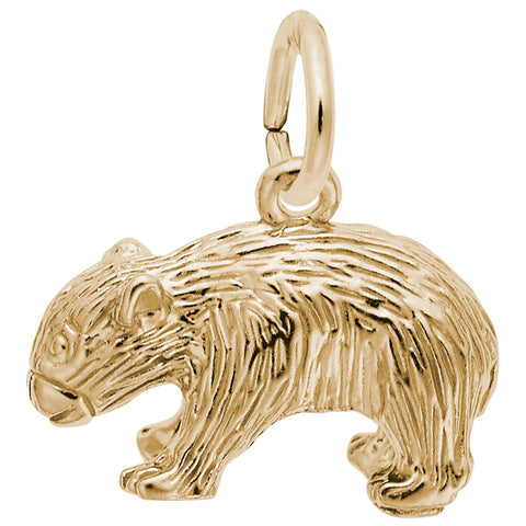 Wombat Charm In Yellow Gold