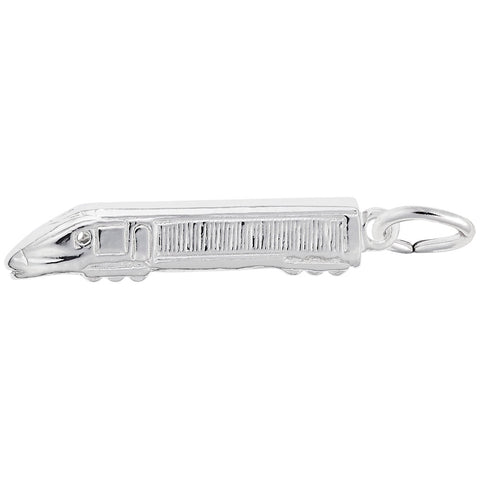 Eurotrain Charm In 14K White Gold