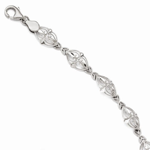 14K White Gold Bracelet