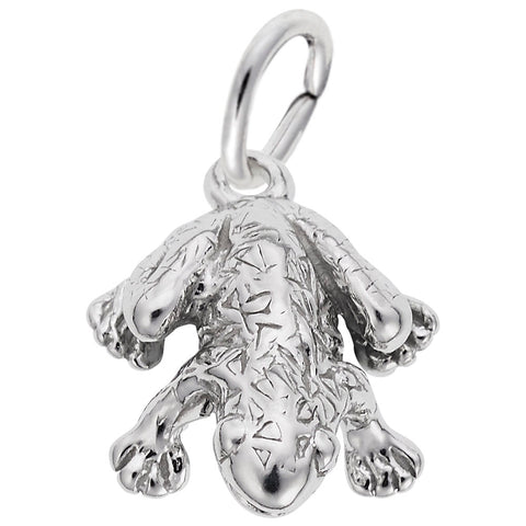 Frog Charm In 14K White Gold