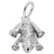 Frog Charm In 14K White Gold