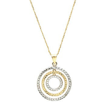 14K Yellow Gold & Rhodium Adjustable Sparkle Chain