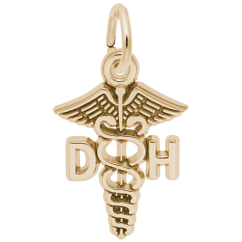 Dental Hygienist Charm in Yellow Gold Plated