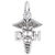 Dental Hygienist Charm In 14K White Gold