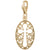 Filigree Cross Charm in Yellow Gold Plated