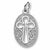 Filigree Cross charm in Sterling Silver hide-image