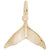 Whale Tail Charm In Yellow Gold