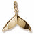 Whale Tail Charm in 10k Yellow Gold hide-image