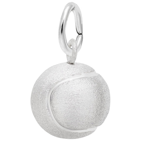 Tennis Ball Charm In 14K White Gold