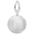 Tennis Ball Charm In 14K White Gold