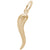 Italian Horn Charm in Yellow Gold Plated