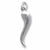 Italian Horn charm in 14K White Gold hide-image