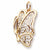 Butterfly charm in Yellow Gold Plated hide-image