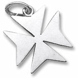 Maltese Cross charm in Sterling Silver hide-image