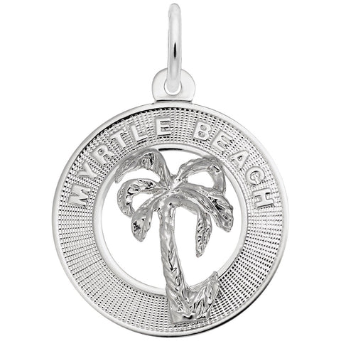 Myrtle Beach Charm In 14K White Gold