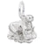 Pier 39 Sea Lion Charm In 14K White Gold