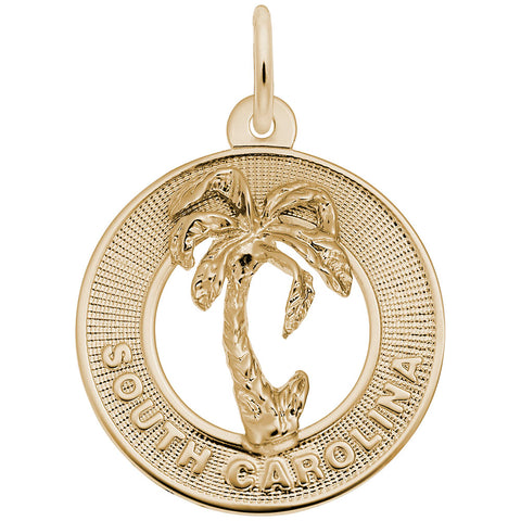 South Carolina Charm in Yellow Gold Plated