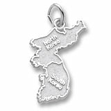 Korea Map charm in Sterling Silver hide-image