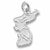 Korea Map charm in 14K White Gold hide-image