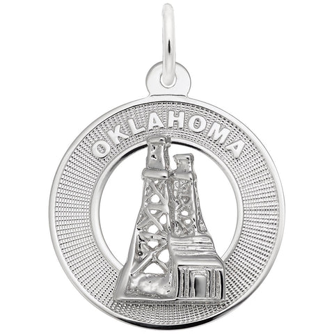 Oklahoma Charm In 14K White Gold