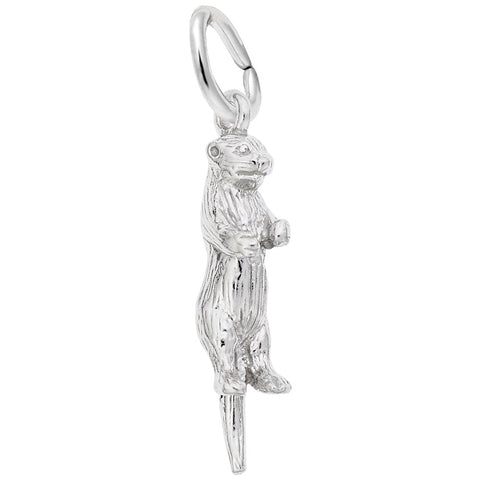 Seaotter Charm In Sterling Silver