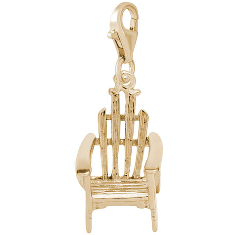 Adirondack Chair Charm in Yellow Gold Plated