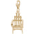 Adirondack Chair Charm in Yellow Gold Plated