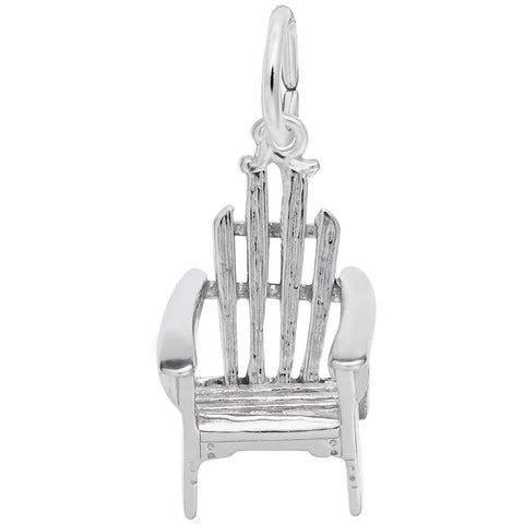 Adirondack Chair Charm In 14K White Gold