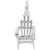 Adirondack Chair Charm In 14K White Gold